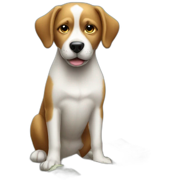 dog counts money emoji