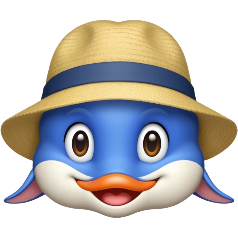 doulphin with a hat emoji