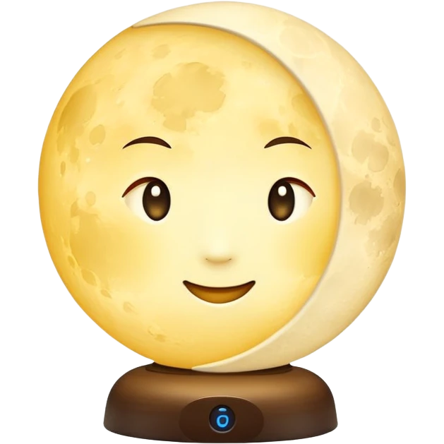 moon nightlight lamp, crescent shape, warm light emoji