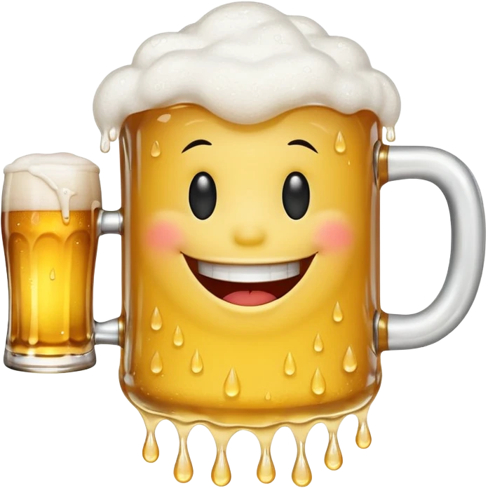smiley drinking beer emoji