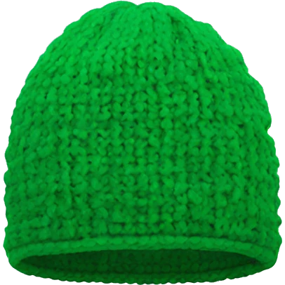 Green knitted winter beanie on its own emoji