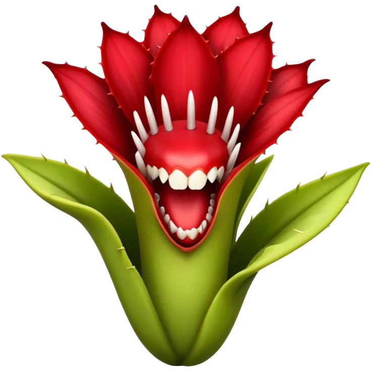  carnivorous plant flower with teeth emoji