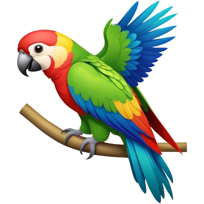 colorful tropical parrot emoji
