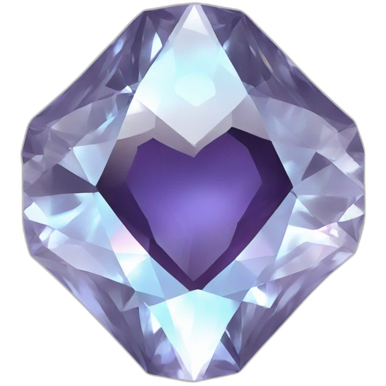 living diamond showing heart emoji