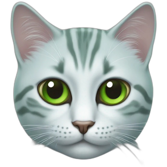 Tête de chat verte emoji
