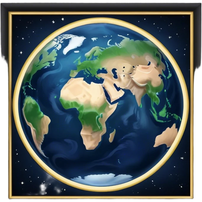 earth, night, countries only shown by their city lights, black emoji