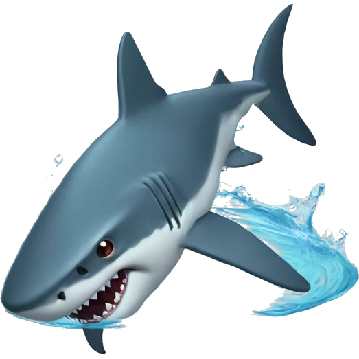 Shark in water emoji