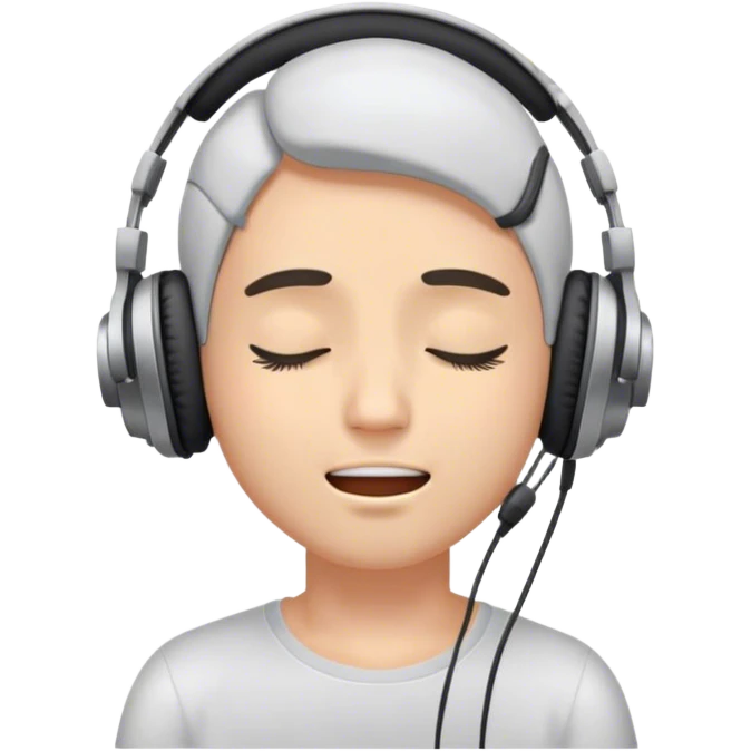 A person listen music emoji