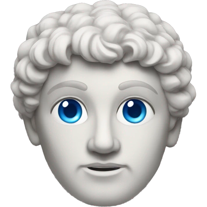 Greek statue with blue eyes emoji
