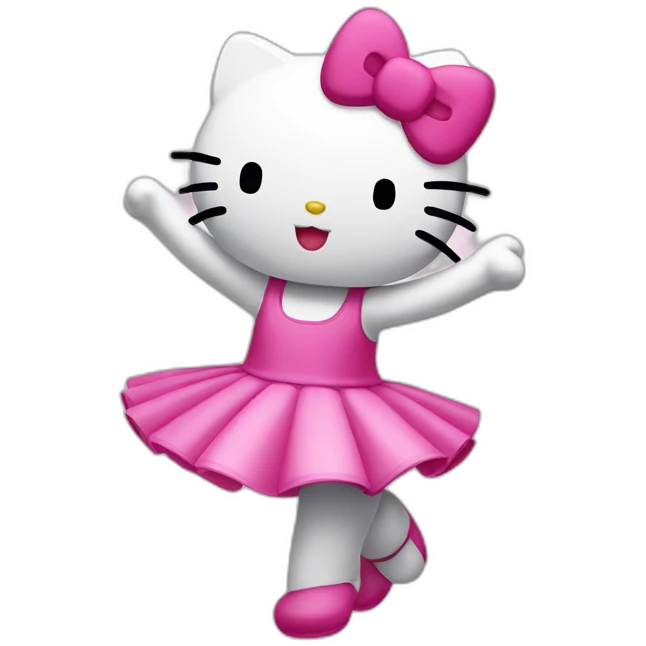 Hello Kitty dancing emoji