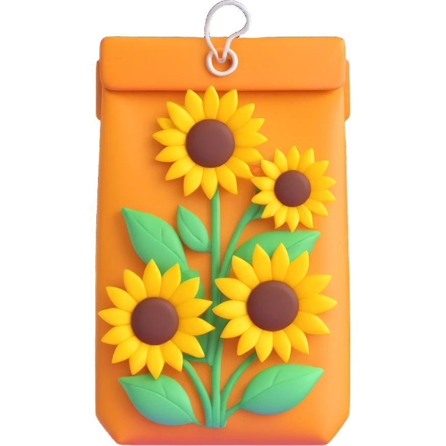 A tea bag with sunflowers inside emoji