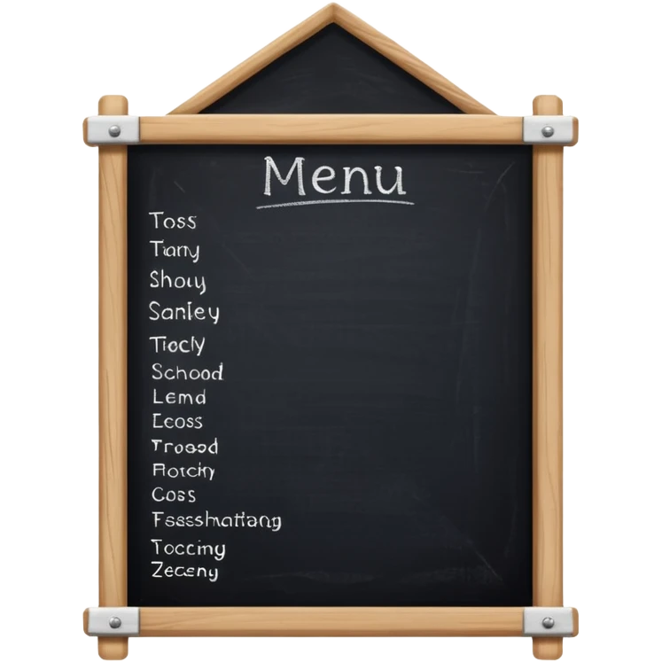 Menu board emoji
