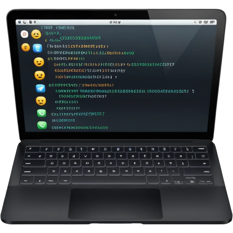 laptop with coding app open emoji