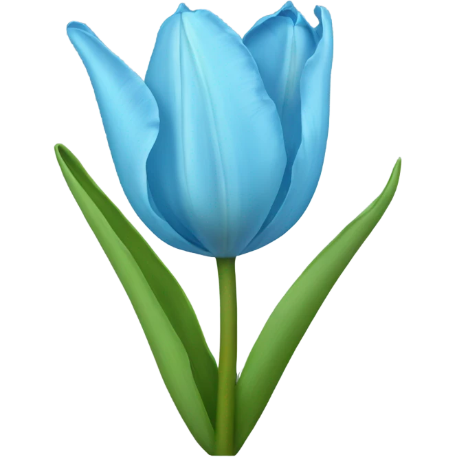 Light blue tulip emoji