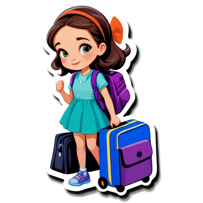 Katie packing her bags emoji