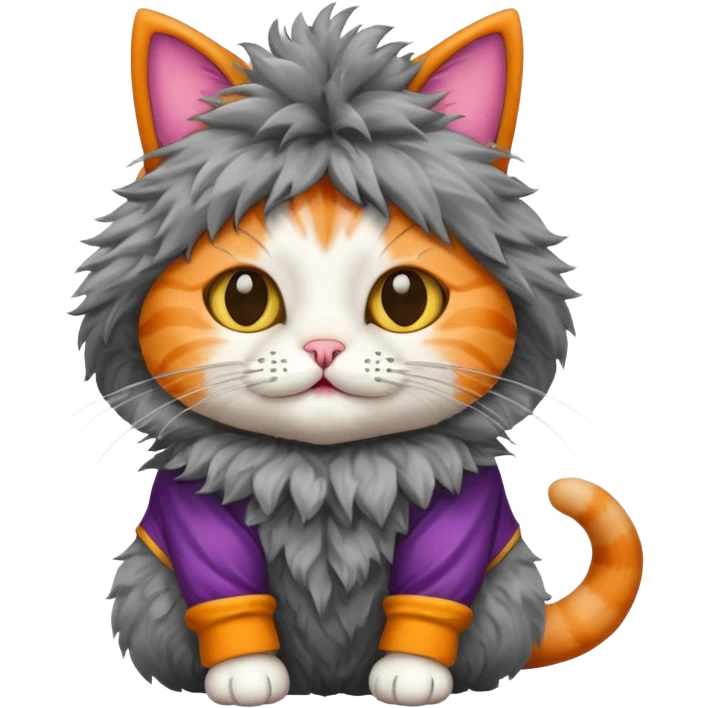 cat with funny costume emoji