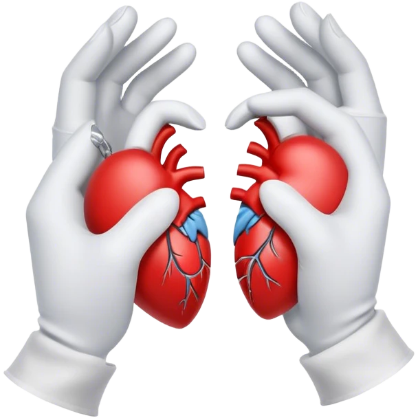 White gloves pulling two halves of broken heart emoji
