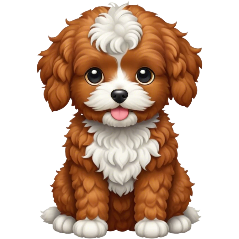 Red cavapoo white belly emoji