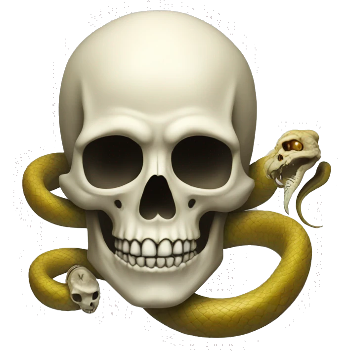 Skull with a snake emoji