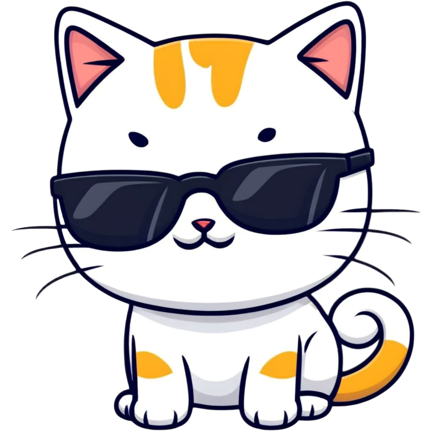 Cat with sunglasses emoji