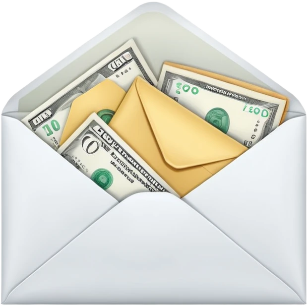 Salary enclosed in an envelope emoji
