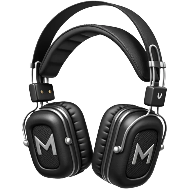 Icon of headphones with square ear pads in the Marshall style. emoji