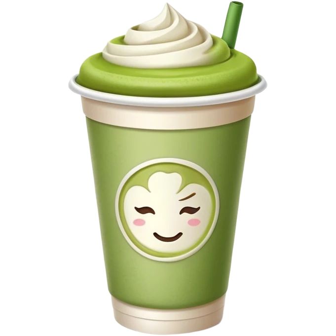 Matcha latte to go emoji