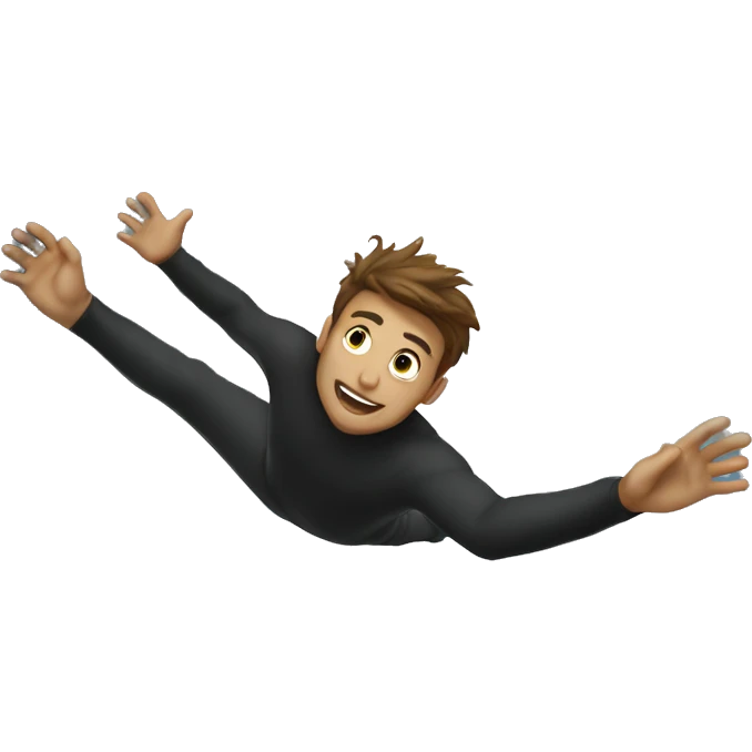 Guy flying into black hole emoji