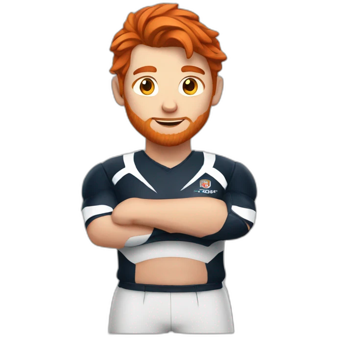 a redhair man rugbyman emoji