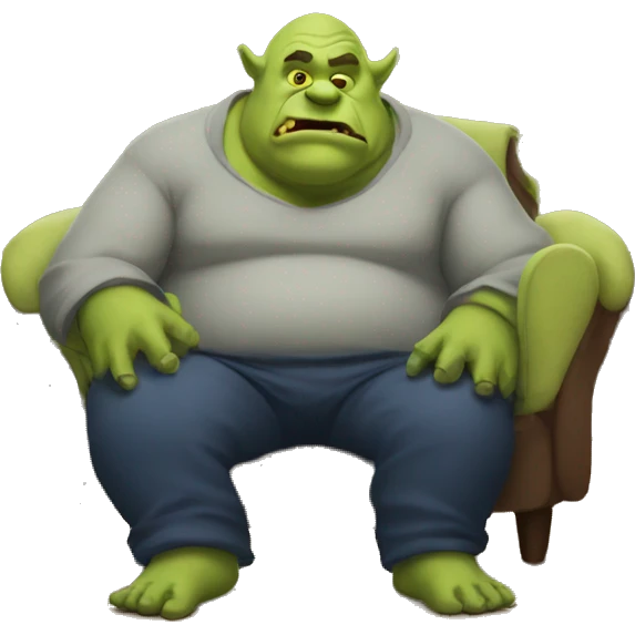 Ogre sitting on a couch emoji