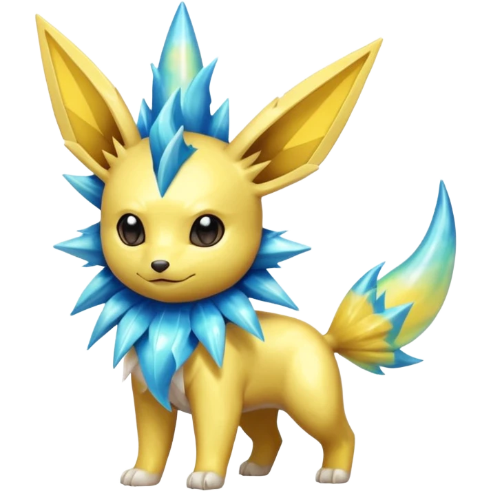 Shiny iridescent Electrike-Jolteon-Vaporeon-Fusion emoji