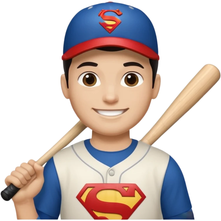 Baseball super man emoji