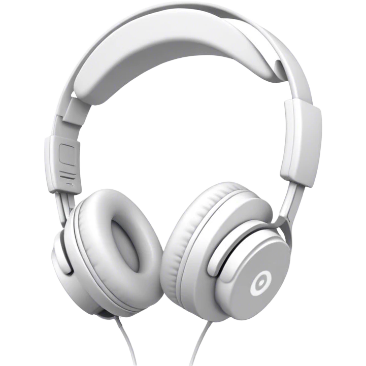 White aesthetic headphones emoji
