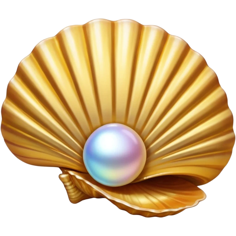 OpenSea gold shell with pearl emoji