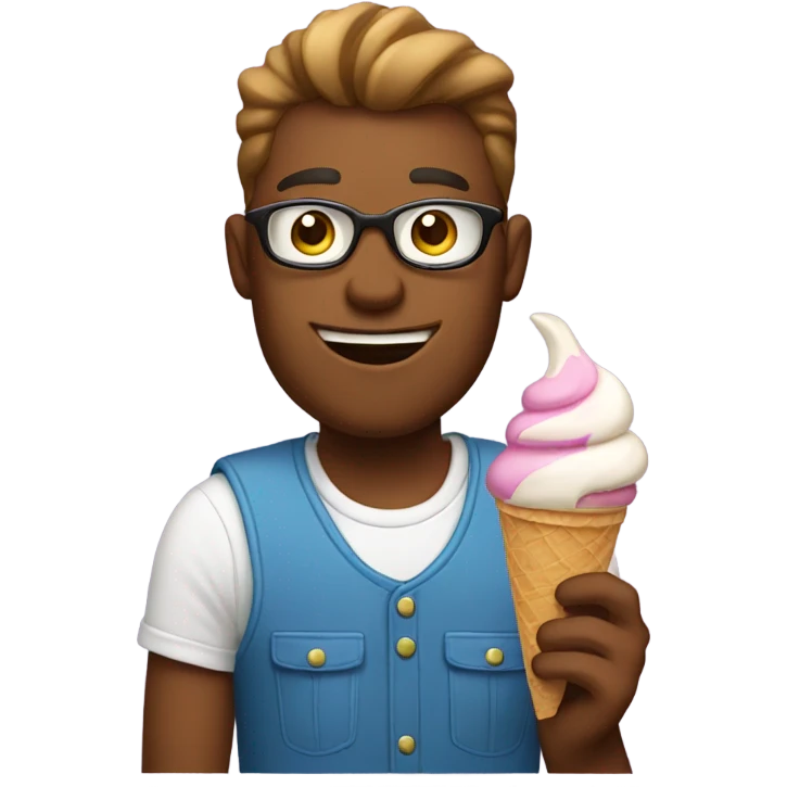 Chill guy with ice cream emoji
