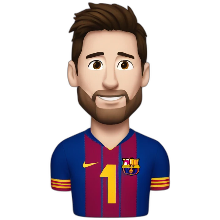lionel Messi kissing the barcelona badge emoji