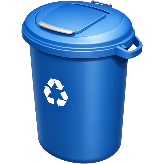 Plastic garbage can emoji