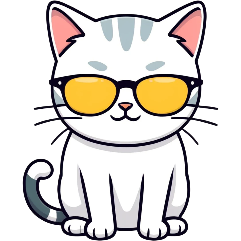 Cat with sunglasses emoji