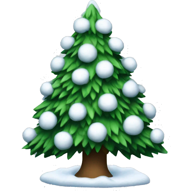 Snow Christmas tree emoji
