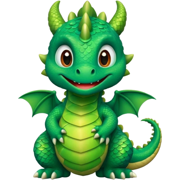 Cute cartoon dragon with the word fuck on it emoji