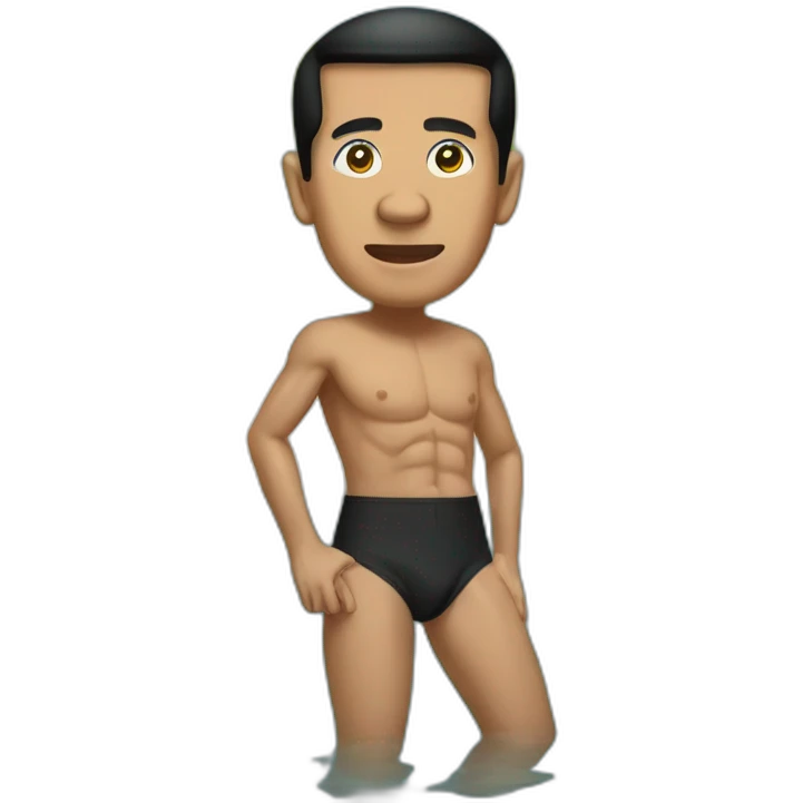 Jokowi in a speedo emoji
