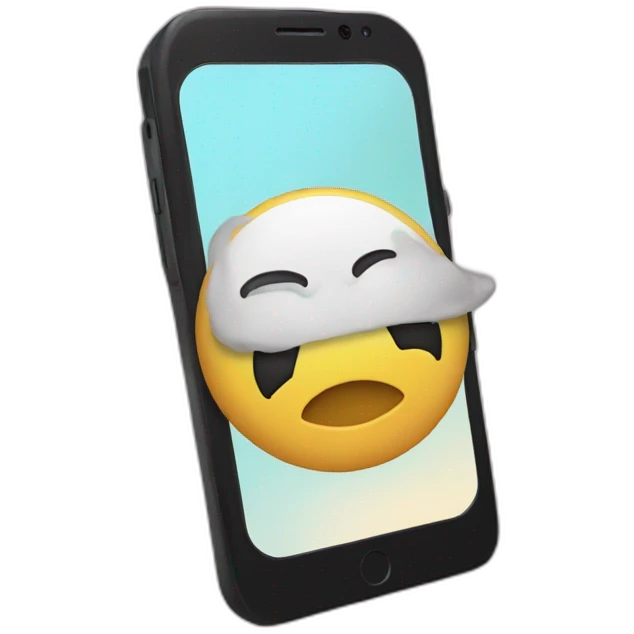 celular viendo tik tok emoji