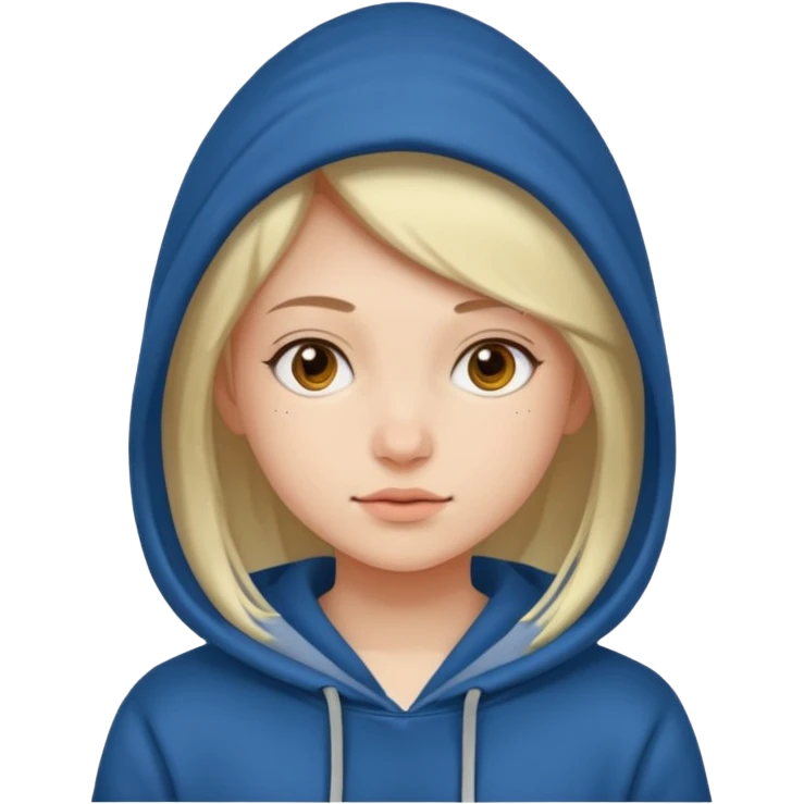 Girl wearing a hoodie  emoji
