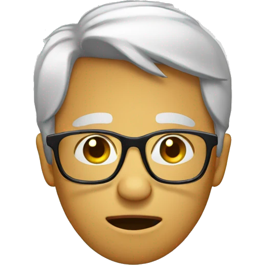 Face holding back tears wearing eyeglasses emoji