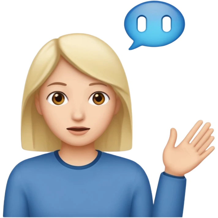 Someone talking to a wall emoji