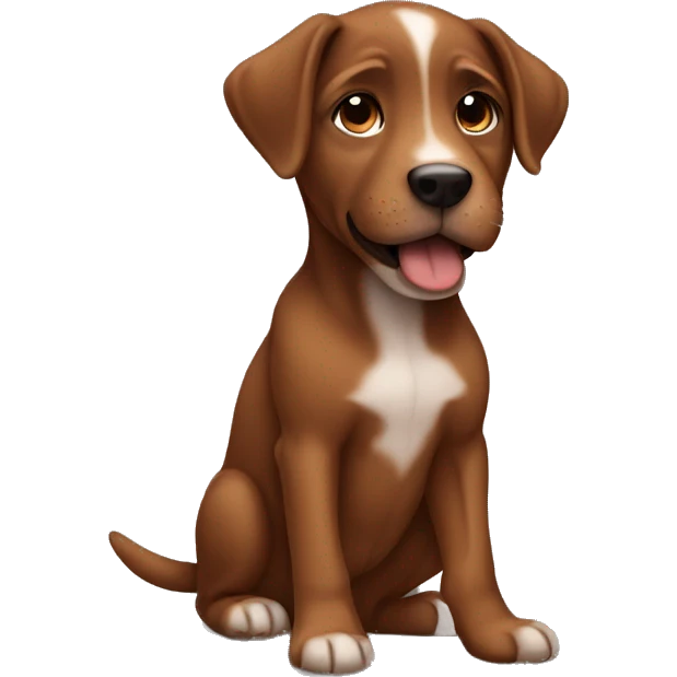 brown skin puppy boy  emoji