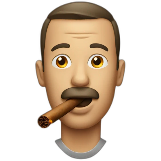Man with cigar in his mouth emoji