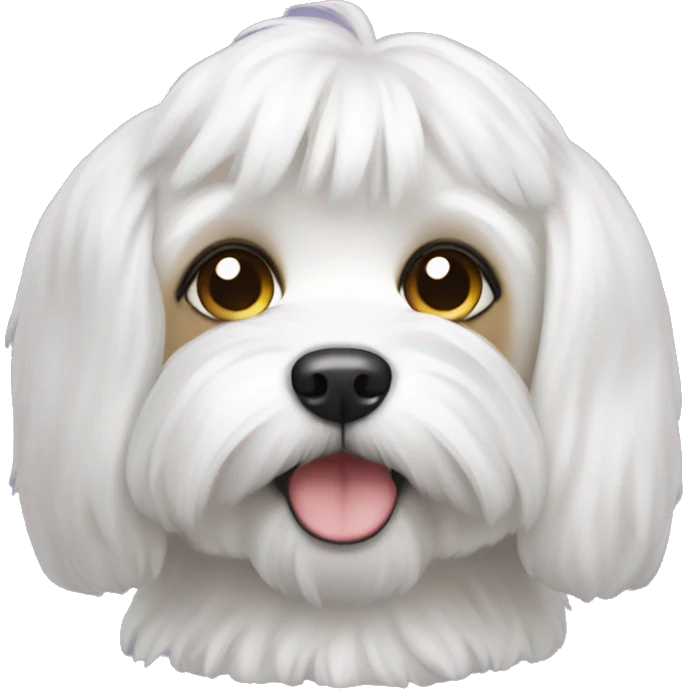 Create an emoji of a Maltese toy emoji