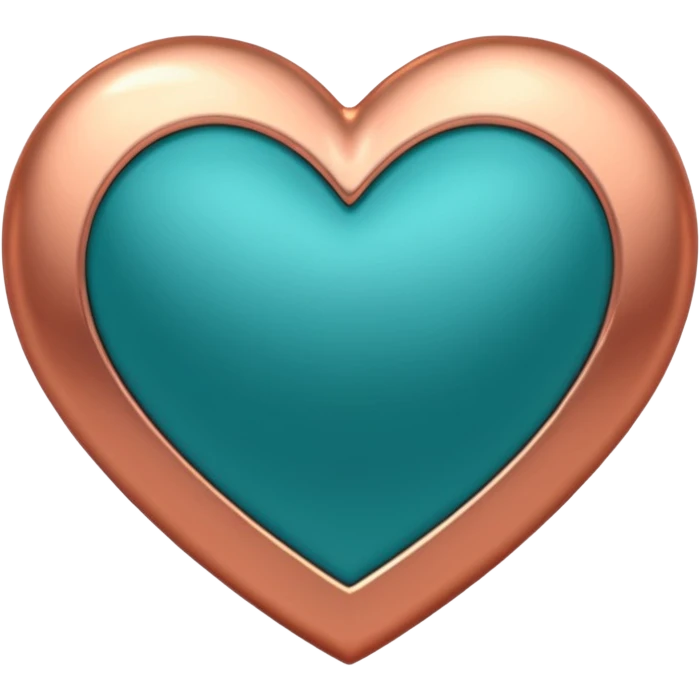 A teal, burnt orang, and rose gold heart, please.  emoji