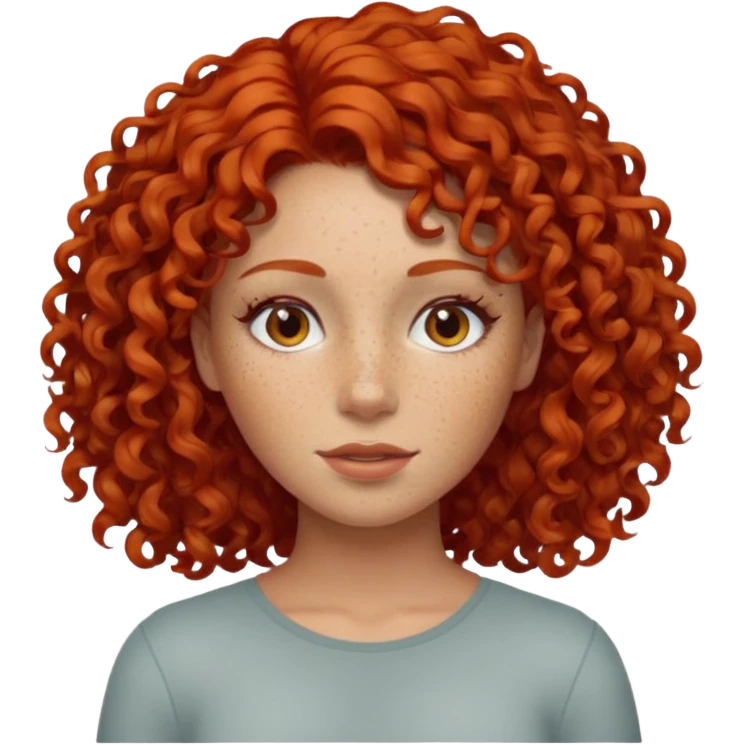 female curly red hair emoji